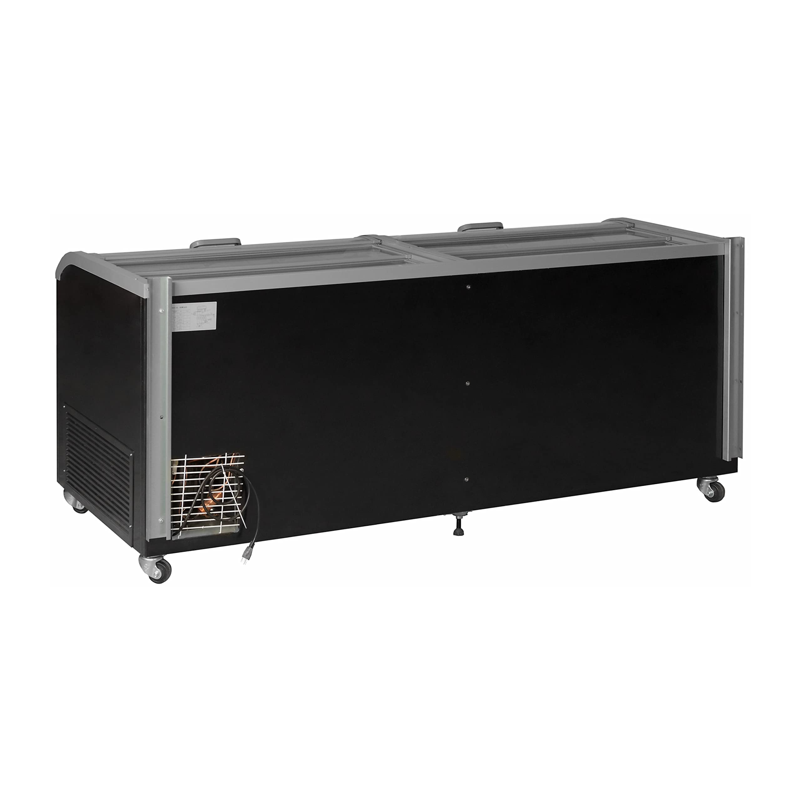 Peakcold Glass Island Freezer - 83” Exterior With LED Lighting, Sliding Doors, And Digital Temperature Control - Commercial-Grade For Restaurants, Supermarkets, And Convenience Stores on Fridge.com - View 3