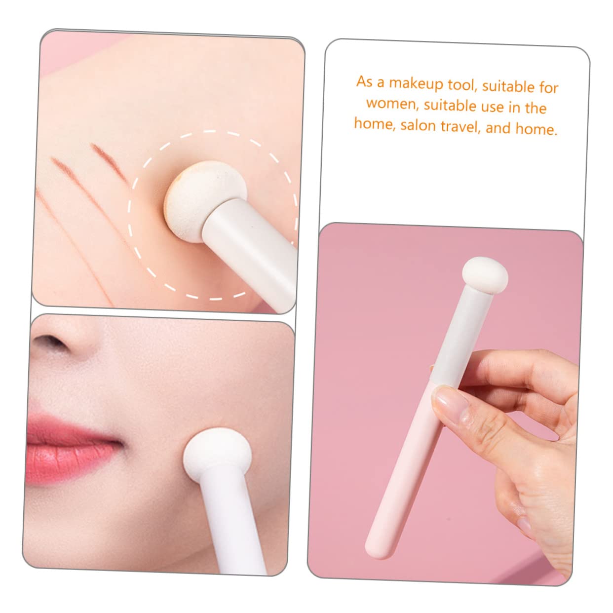 FOMIYES 5 Set Di Pennelli Per Fondotinta Impugnatura Ergonomica Per Trucco Asciutto E Bagnato 4 Pezzi*5