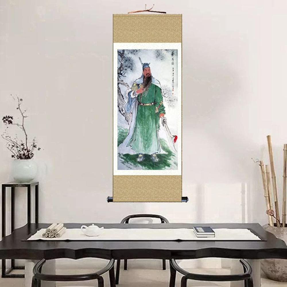 Amazon.co.jp: 中国のpscroll絵画、中国の壁の芸術の吊り下げ、Guan