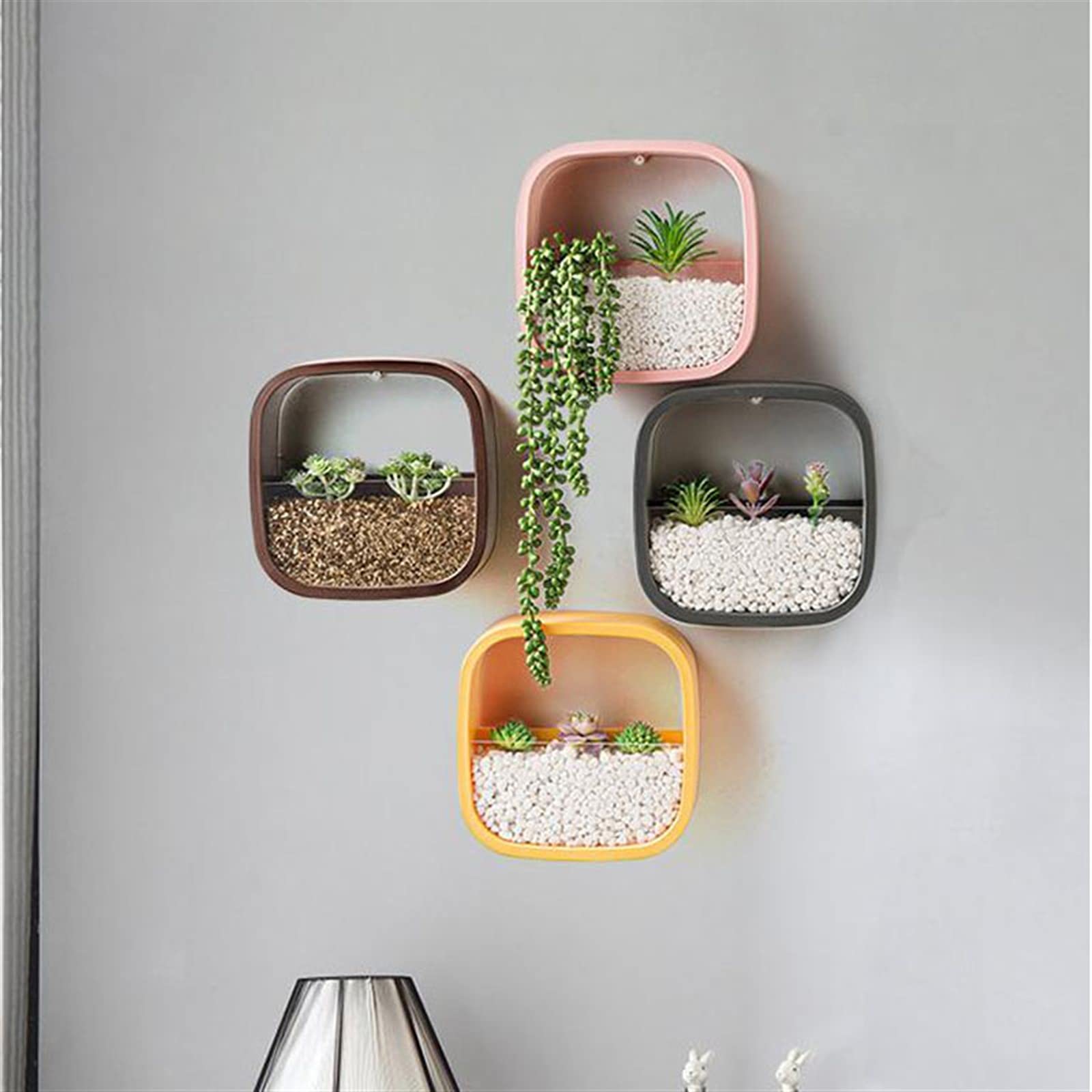 Jardiniere balcon Vase murale Moderne Art Moderne Vase suspendu Planteurs Fleurs Pot de fleur Panier plant for la chambre extérieure intérieure Décoration de salon Pot suspendu plante interieur ( Colo