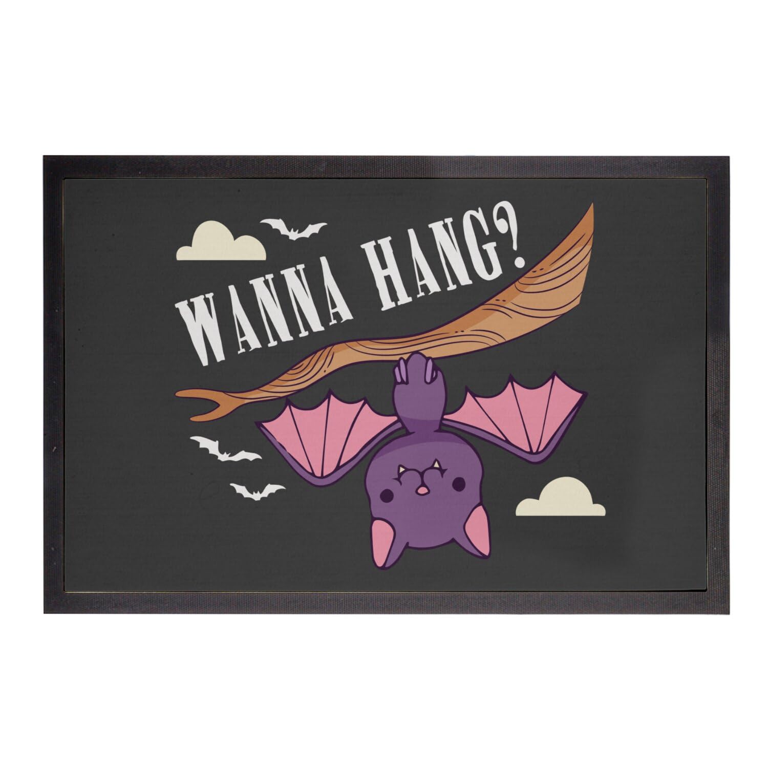 Paillasson chauve souris Halloween mignon idée cadeau créative 75x50