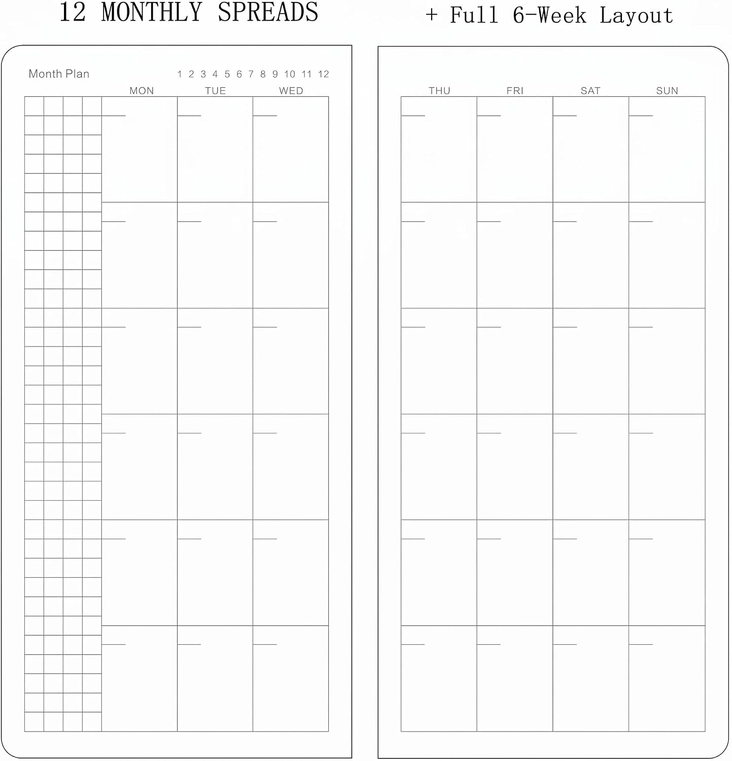 Undated Weekly Planner Notebook Pocket Organizer Appointment Book Journal Notebook A6 Week Plan Notepad (Bright red) image 5