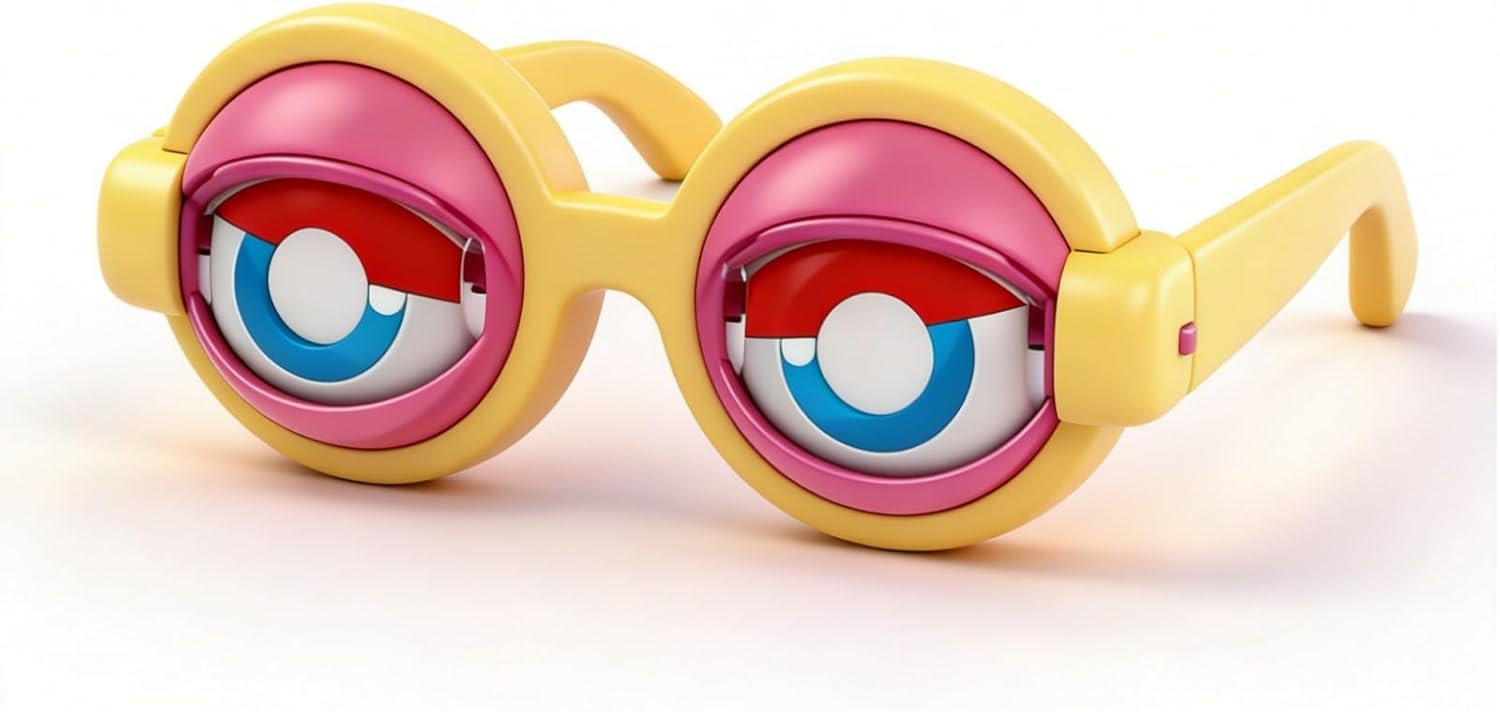 Crazy Blinking Winking Eye Glasses With Soft Comfort Nose Pads | Novelty Kinetic Winking Eyeball Design, Ideal Party Photo Props, Prank Gag Gifts, Stage Performance Silly Glasses