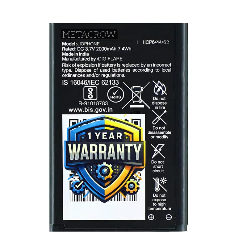 Image of Original Battery Compatible with LYF Jio Mobile Battery - (2000mAh) - 1 Year Warranty BC45