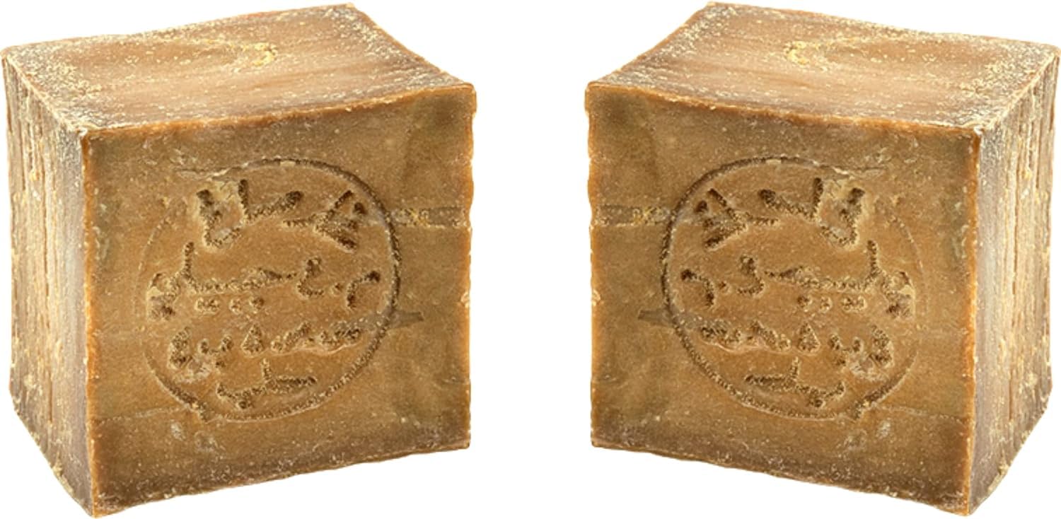 d'moRe 2 x Certified Classic Aleppo Soap 40% Laurel Oil 60% Olive Oil Matured 6 Years Solid Soap Shower Soap Hair Wash Soap 2 x 200 g (400 g)