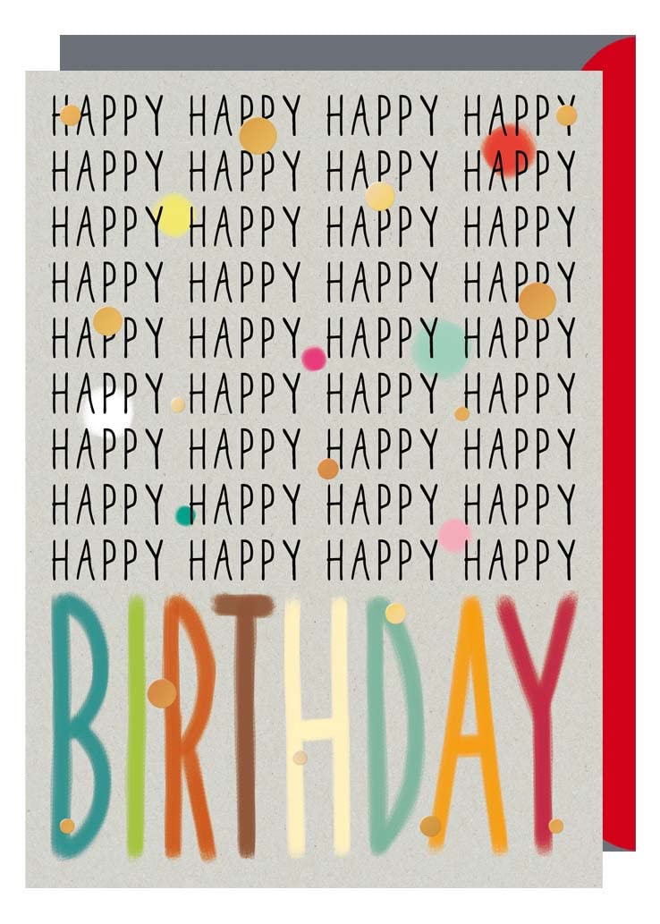 Quire Rough Elegance Card Happy Birthday