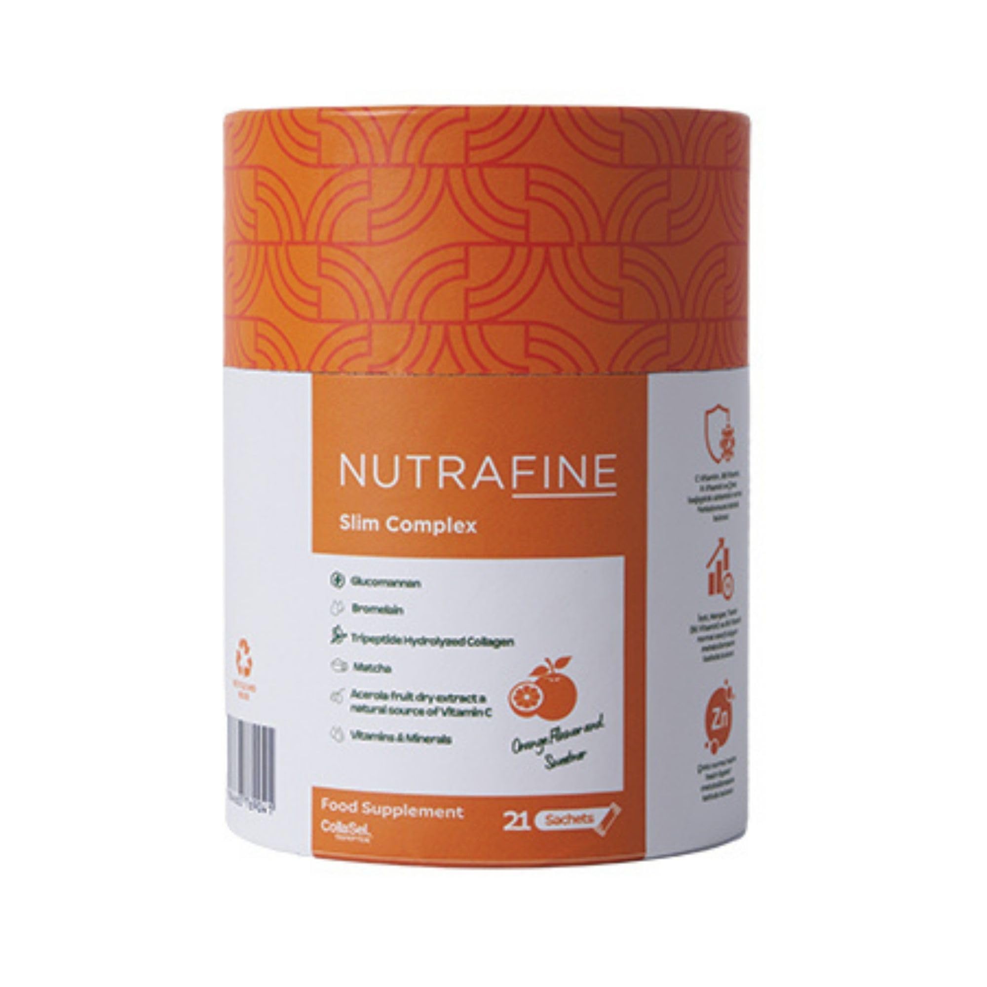 NUTRAFINE Slim Complex – Glukomannan, Bromelain, Tripeptit Kolajen, Vitamin & Mineral Gıda Takviyesi