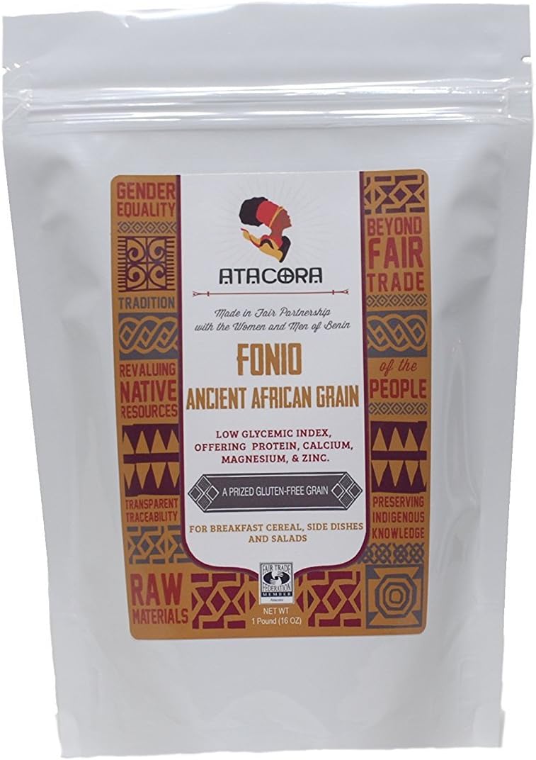 Atacora - Fair Trade Raw Fonio Low Glycemic Index Ancient African Grain (Gluten-Free) - 16 Oz.
