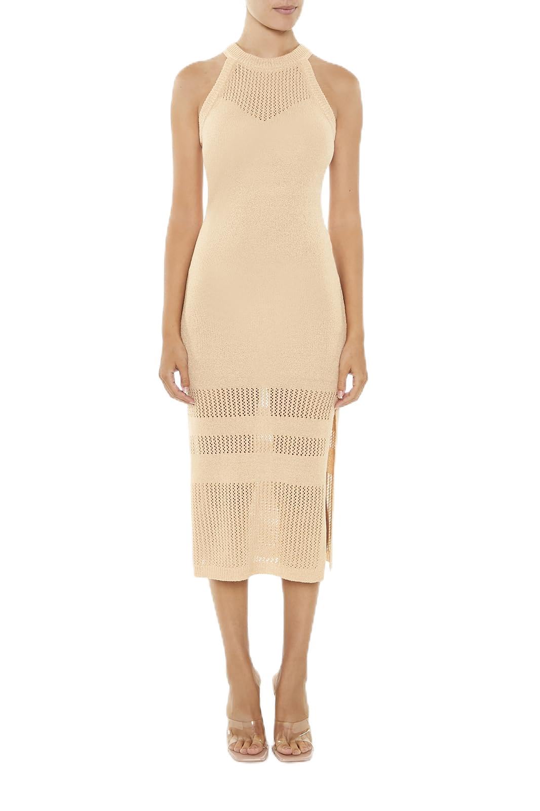 Forever 21 Crochet Sweater Midi Dress Vestito Donna
