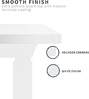 Vista 6 de VIVO Universal 71 x 36 inch Table Top for Standard and Sit to Stand Height Adjustable Home and Office Desk Frames, White Extra-Wide Desktop, Blanco