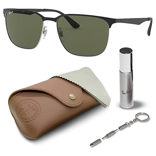 Ray-Ban RB3569 Square Shaped Sunglasses for Men & Women with Official RAYBAN Eyewear Kit
