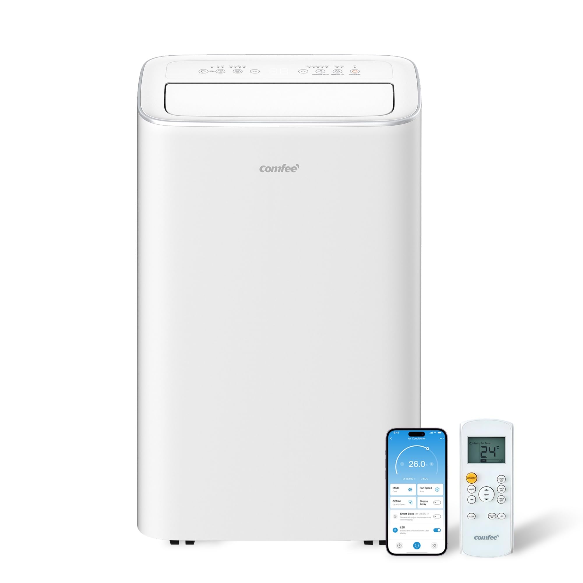 COMFEE Mobile Klimaanlage 3-in-1, Kapazität 9000 BTU/h, Kühlung, Belüftung,Entfeuchtung [Energieklasse A]