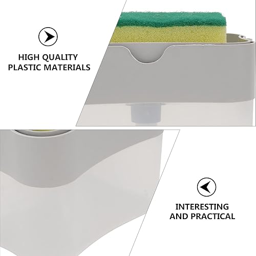 Miniatura 4 de Zerodeko 4 juegos de dispensadores de jabón con bomba de empuje de mano, cajas de almacenamiento de líquidos para lavado de cocina