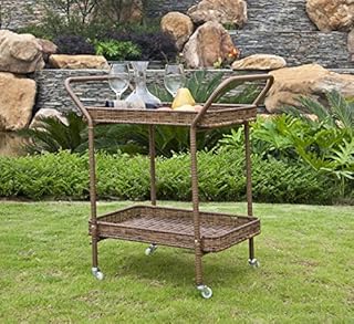 Jeco Outdoor Resin Wicker Serving Cart