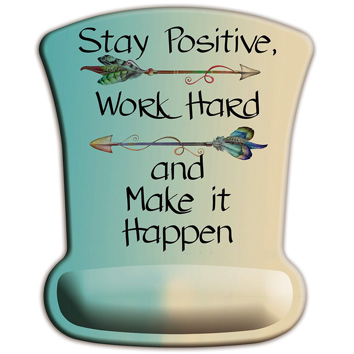 ITNRSIIET Mouse Pad with Wrist Support,Ergonomic Mouse Mat with Memory Foam Wrist Rest,Gaming Mousepad with Lycra Cloth,Non-Slip Rubber Base for Computer,Laptop,Office&Home, Inspirational Quote