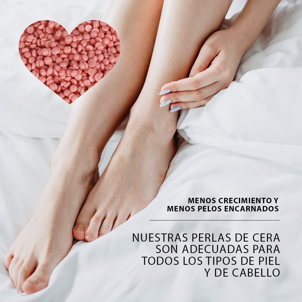 Waxer II Kit dedepilación de cera profesional eléctrica con 300g de perlas y 20 spatulas