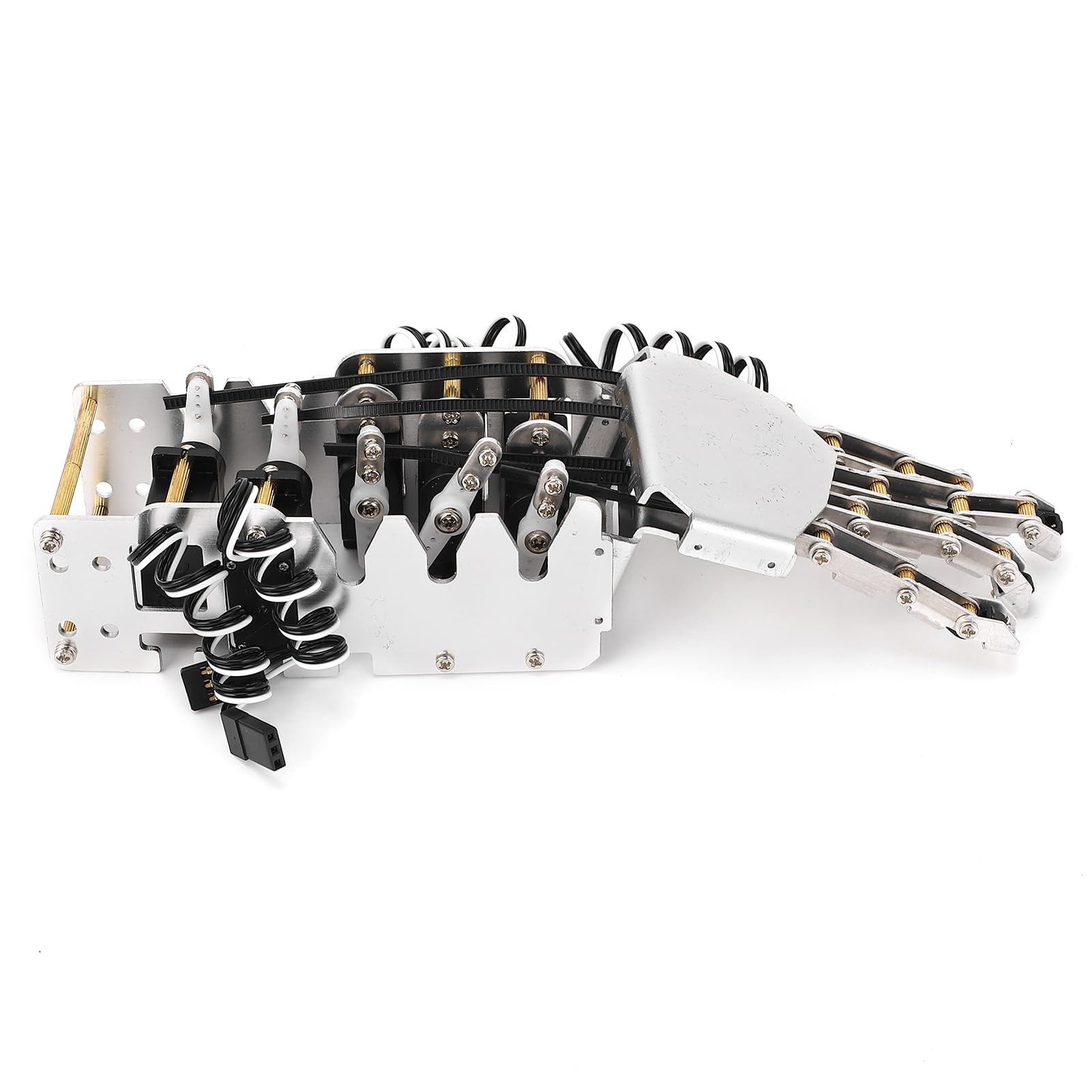 Jeanoko Zestaw Robota Ręcznego Serwo Analogowe w Skali 1/1 Manipulator z 5 Palcami do Opracowywania i Eksperymentowania z konstrukcją z Akrylu i Stopu Aluminium