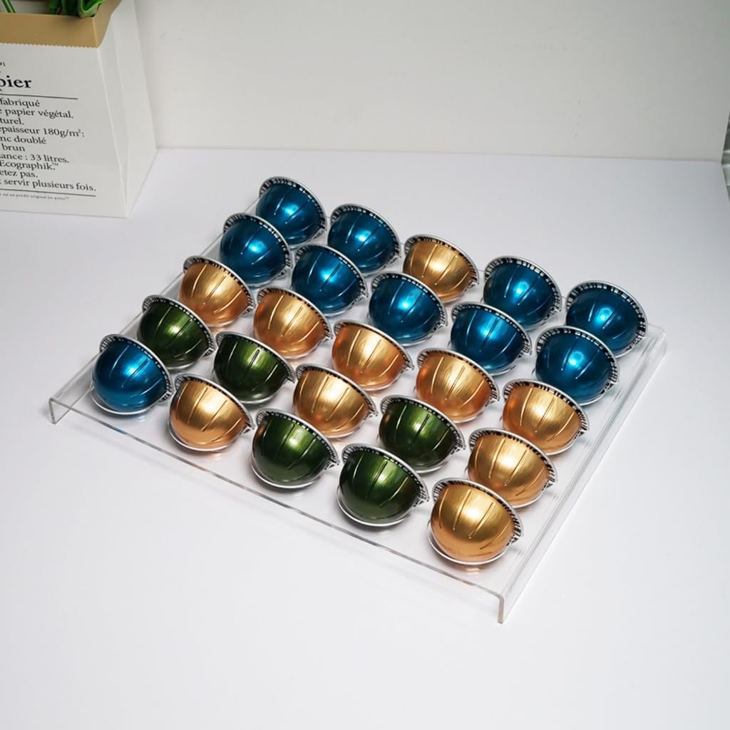 Fashion Stand Pods Rack Coffees Storage Shelf Acrylic Texture Coffee Pods Shelf Suitable for Storaging Displaying