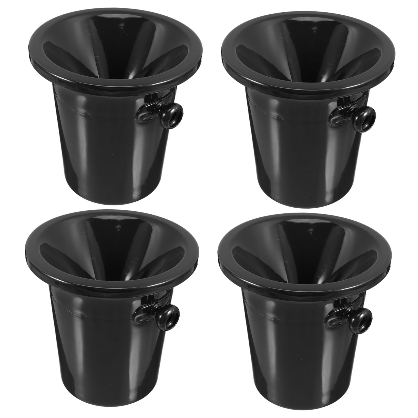 4 Cubos De Hielo Redondos Asas Dobles Escupideras De Vino De Plástico Reforzado para Cata y Degustación En Bares y Fiestas