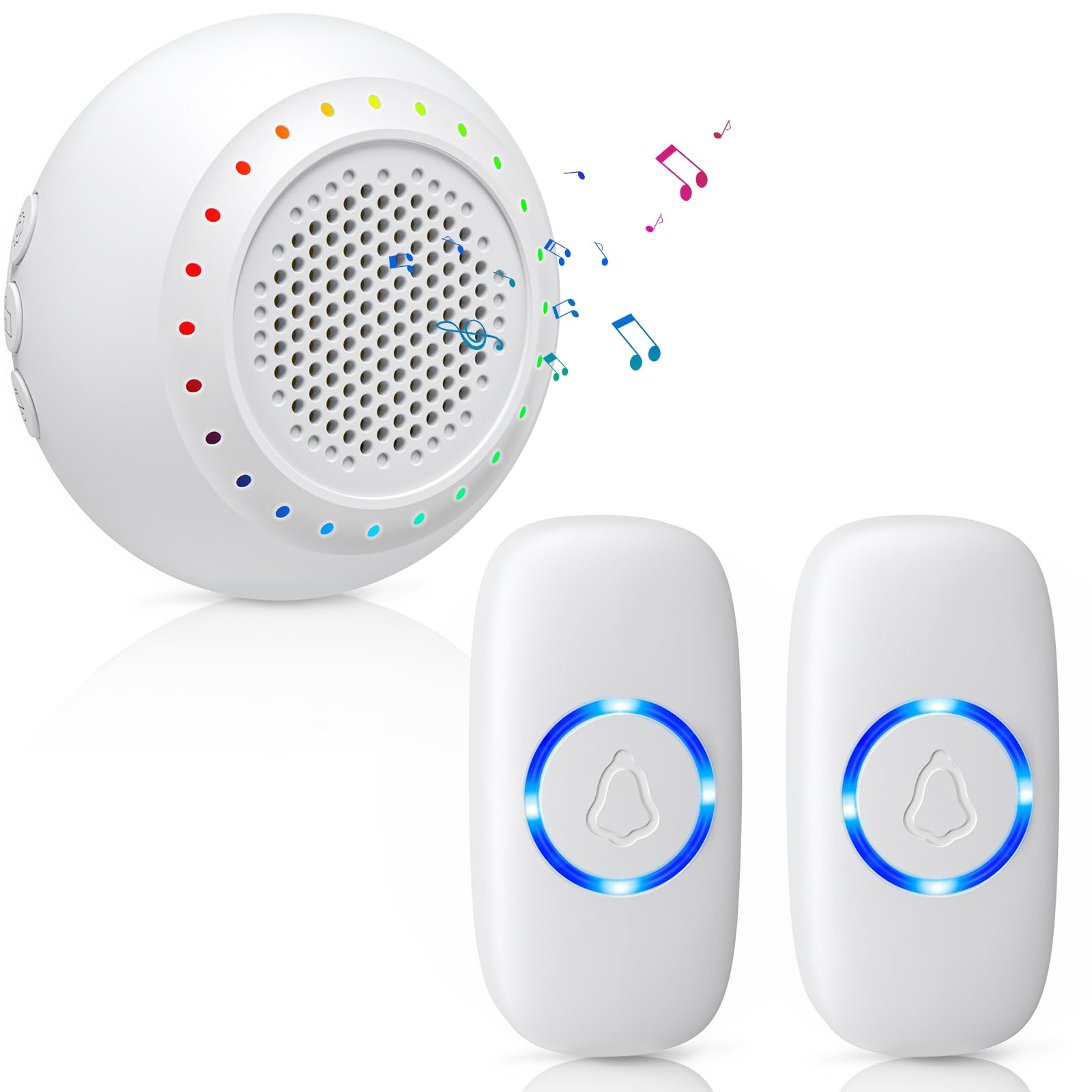 PHYSEN – Timbre inalámbrico para el hogar, timbre de puerta, timbre inalámbrico, impermeable, funciona a un rango de 1000 pies, 32