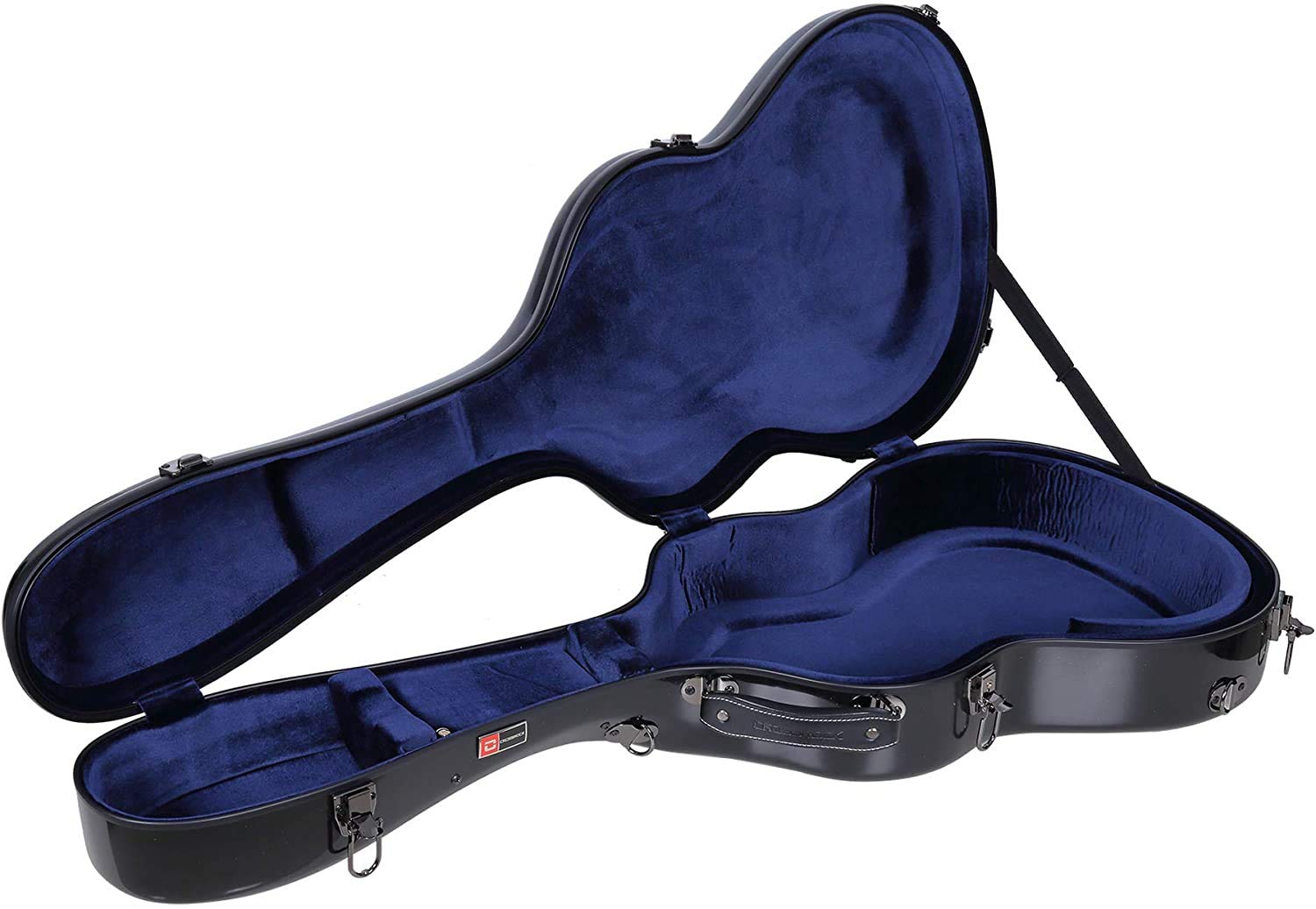 Crossrock Deluxe en Fibre de Verre pour Guitare Classique, Pleine Taille 4/4 - Noir (CRF2021CBK)