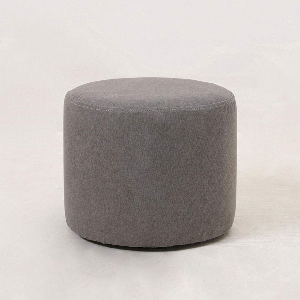 Pouf Cube Ottoman en Futon Rond Vert Foncé 27x34cm avec Housse Amovible Lavable
