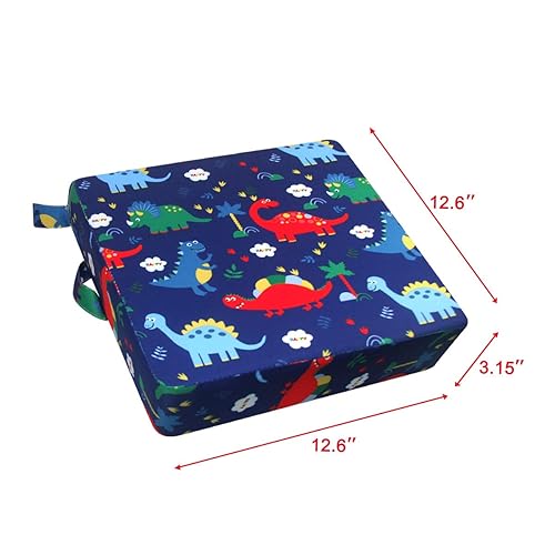 Miniatura 55 de Cojín elevador Sunmall para silla, portátil, desmontable, ajustable, para sillas de bebés o niños, cojín grueso elevador para niños o bebés, lavable