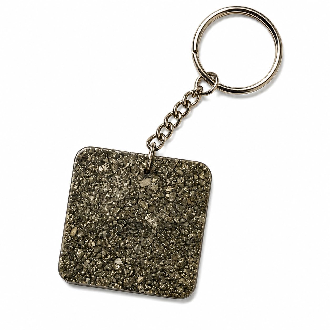 Natural Pyrite Crystal Keychain for Protection, Wealth & Good Luck | Spiritual Healing Stone Key Ring for Car, Home & Office | (Simple)-image-33