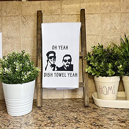 Wcgxko Funny Music Pun Decorative Flour Sack Dish Towel Oh Yeah Dish Towel Yeah Kitchen Towels Tea Towel (Dish Towel Yeah) #TOP5