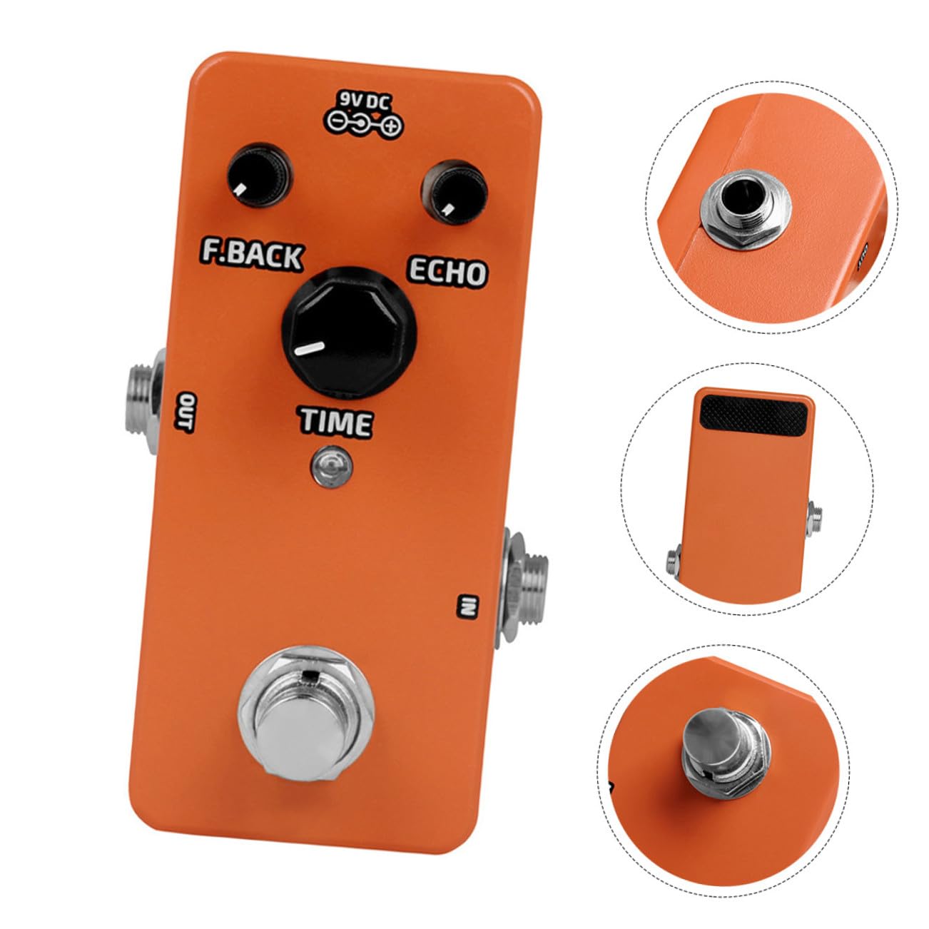 Pedale Effetto Delay Analogico per Chitarra Elettrica Guscio in Metallo Antiruggine e Circuito Stereo Digitale, per Esibizioni e Uso Quotidiano