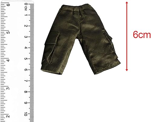 Miniatura 2 de Pantalones cargo de figura masculina a escala 112, pantalones cortos de entrenamiento para correr con bolsillos adicionales para figuras de acción