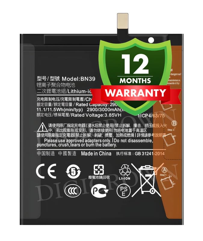 Image of Original BN39 Battery Compatible for Xiaomi Mi Play - (3000mAh) - 1 Year Warranty DF7