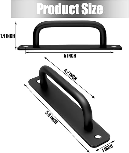 Miniatura 3 de Hitefu 2 manijas para puerta corrediza de aleación de aluminio de 5.9 pulgadas, manija de puerta corrediza para armario, armario, armario, armario