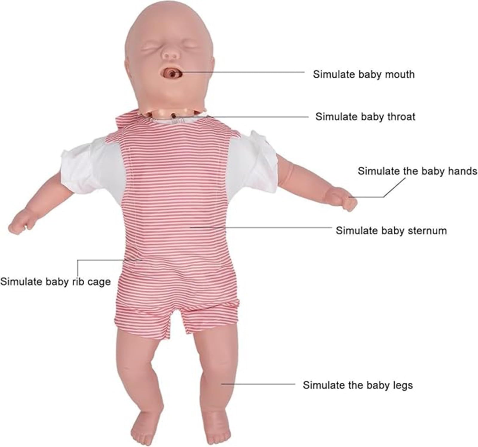 Kleinkind CPR Männchen Babys Atemwege Obstruktion Training Manikin Reanimationspuppe Erste Hilfe Zum Medizinisch Wissenschaft Lehrmittel A
