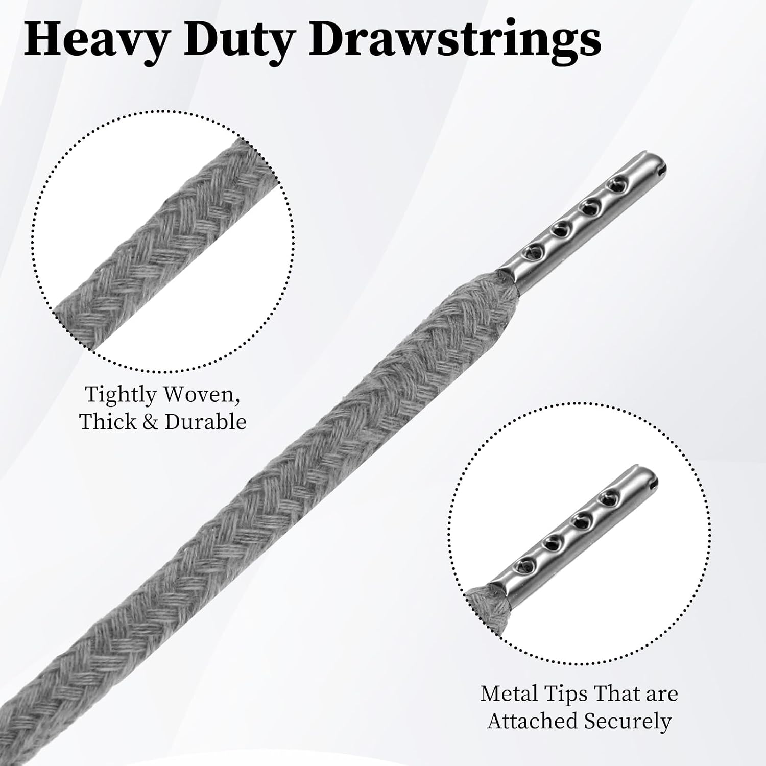 Qianyu 16 Pcs Drawstring Cord Kit Replacement Drawstring in 3 Colors 51 Inches Hoodie Strings Reliable Drawstrings for Sweatpants with Threader Tools for Pants Shorts Shoes Bag Jackets Coats