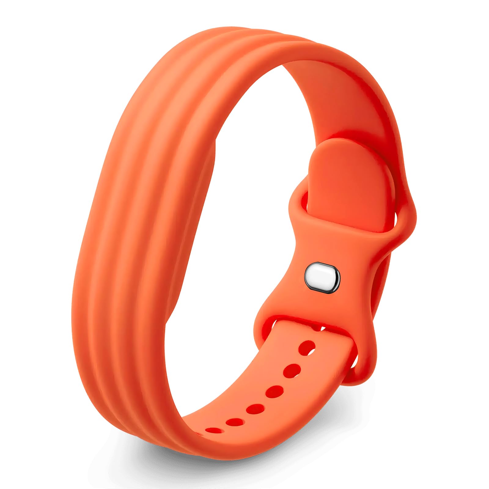 Panda Bobo Silicone Strap compatible with Fitbit Air Band, Orange โ image 1