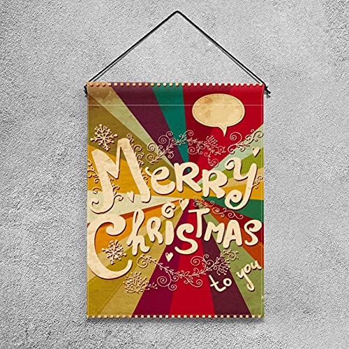 Drapeau de jardin Merry Christmas en polyester double face 30x45 cm