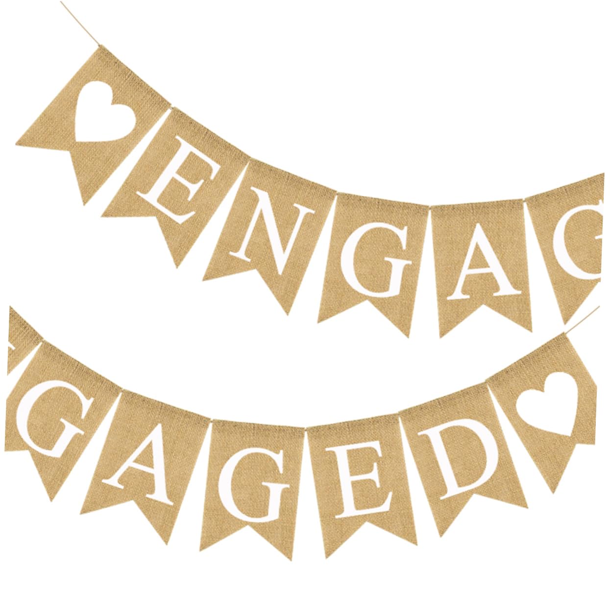Abaodam 3stücke Hochzeitsbanner Engaged Mit Herz-design Mehrfarbige Wimpelkette Aus Strapazierfähigem Leinen Für Verlobungsfeiern Hochzeiten Valentinstag Und Romantische Anlässe