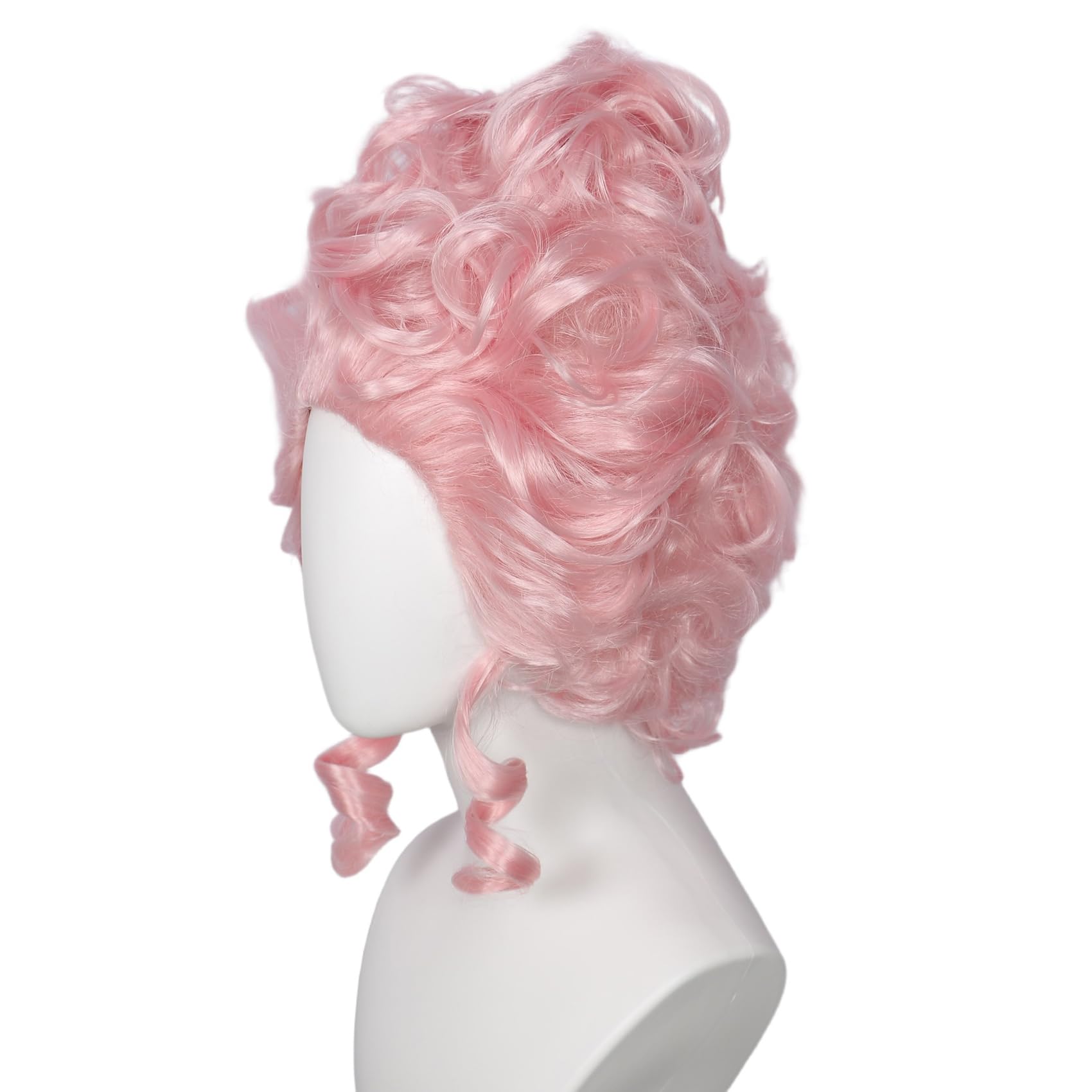 Linfairy Womens Blonde Wig Costume Cosplay Wig + 50cm Ponytail: Retro Pink