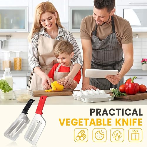 Miniatura 5 de Cuchillo triturador de acero inoxidable, cortador de doble capa, cortador de verduras multifuncional, triturador de repollo, cuchillas afiladas,