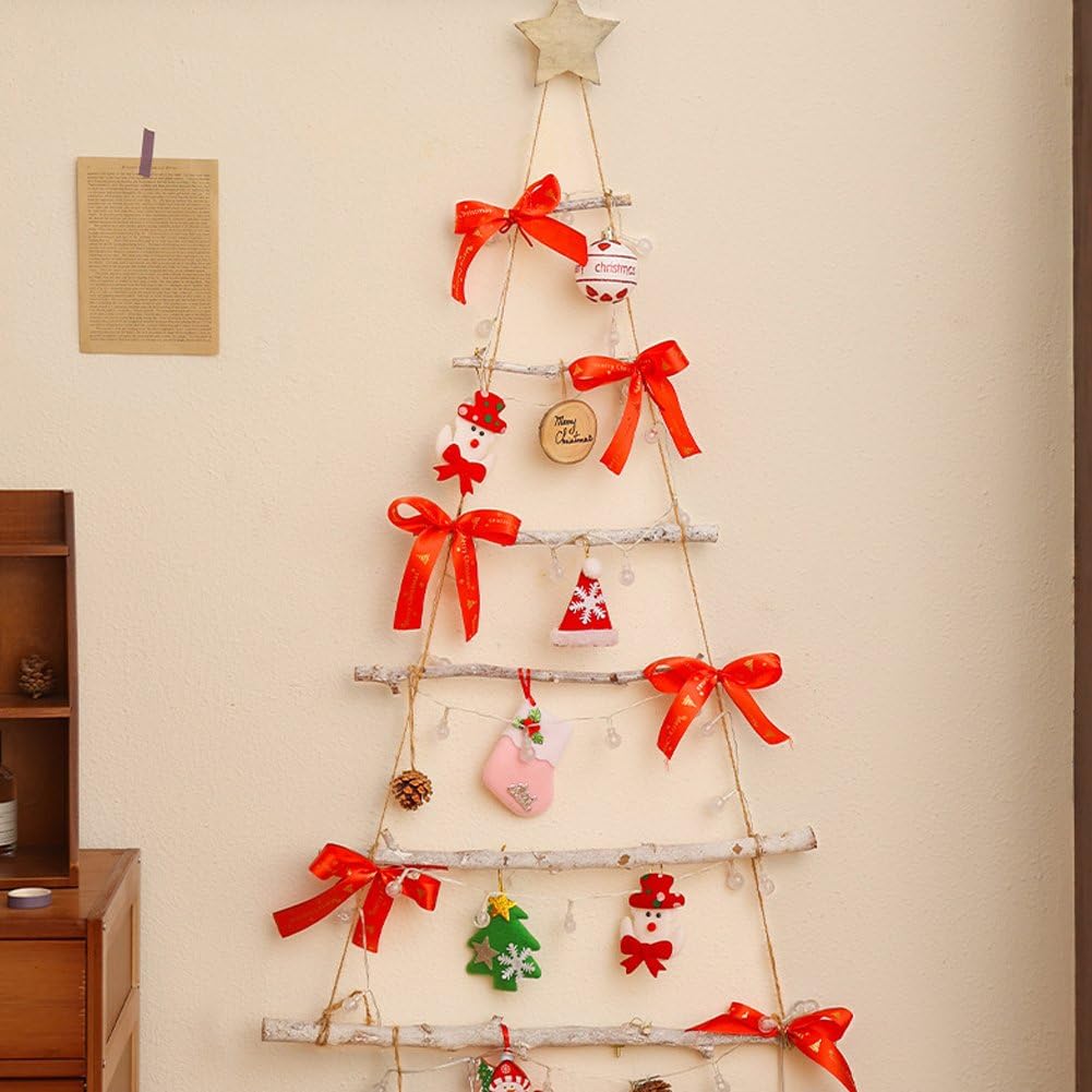 Sapin De Noël Éclairé Au Mur, Décorations De Noël, Sapin De Noël Non Tissé À Suspendre Au Mur, Fournitures De Fête De Noël