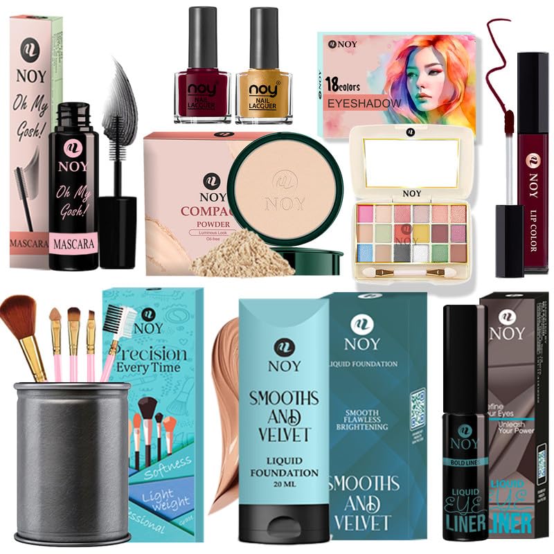 Image of Noy Makeup Kit For Oily Skin Women: Affordable Makeup Set, Budget-friendly Beauty Kit For A Flawless Look, Pack Of 13