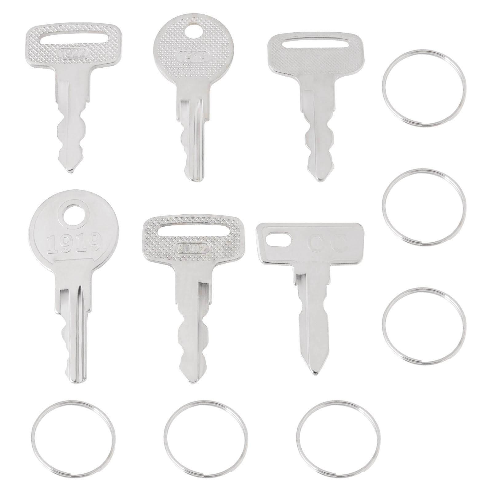 Briny River 6Pcs Golf Cart Keys Set Compatible with EZGO Compatible with Club Car Compatible with Yamaha PTV 10+ 7063-G1, JU6-H2511-10, ELI80-0287