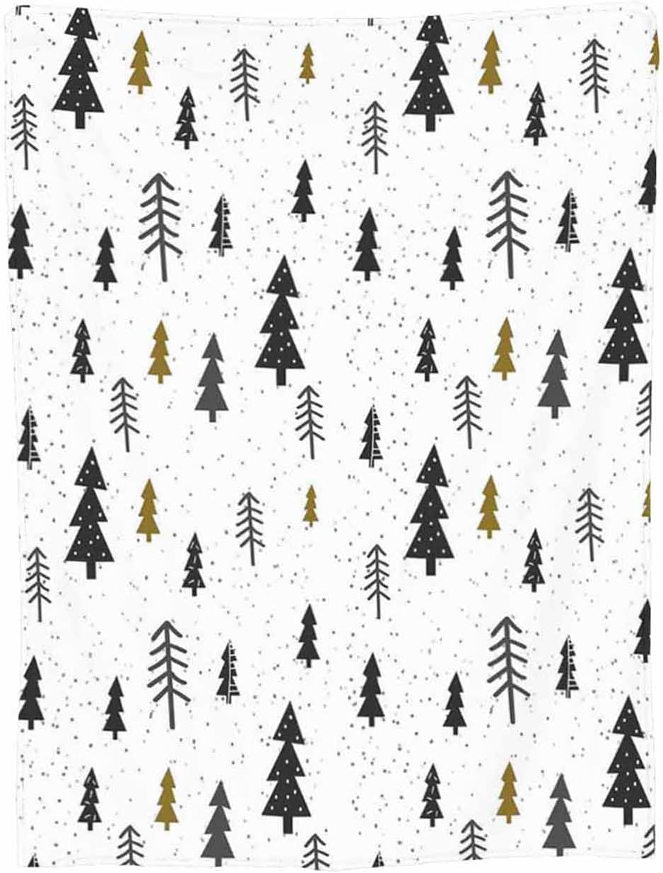 Throw Blanket 30x40 Inch,Winter Trees Christmas Flannel