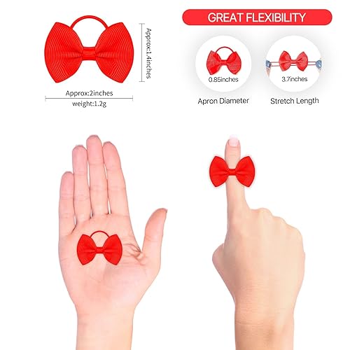 Miniatura 3 de Choicbaby 40 ligas para el pelo de bebé de 2 pulgadas, pequeñas gomas elásticas para coleta, accesorios para el cabello para bebés, niñas recién