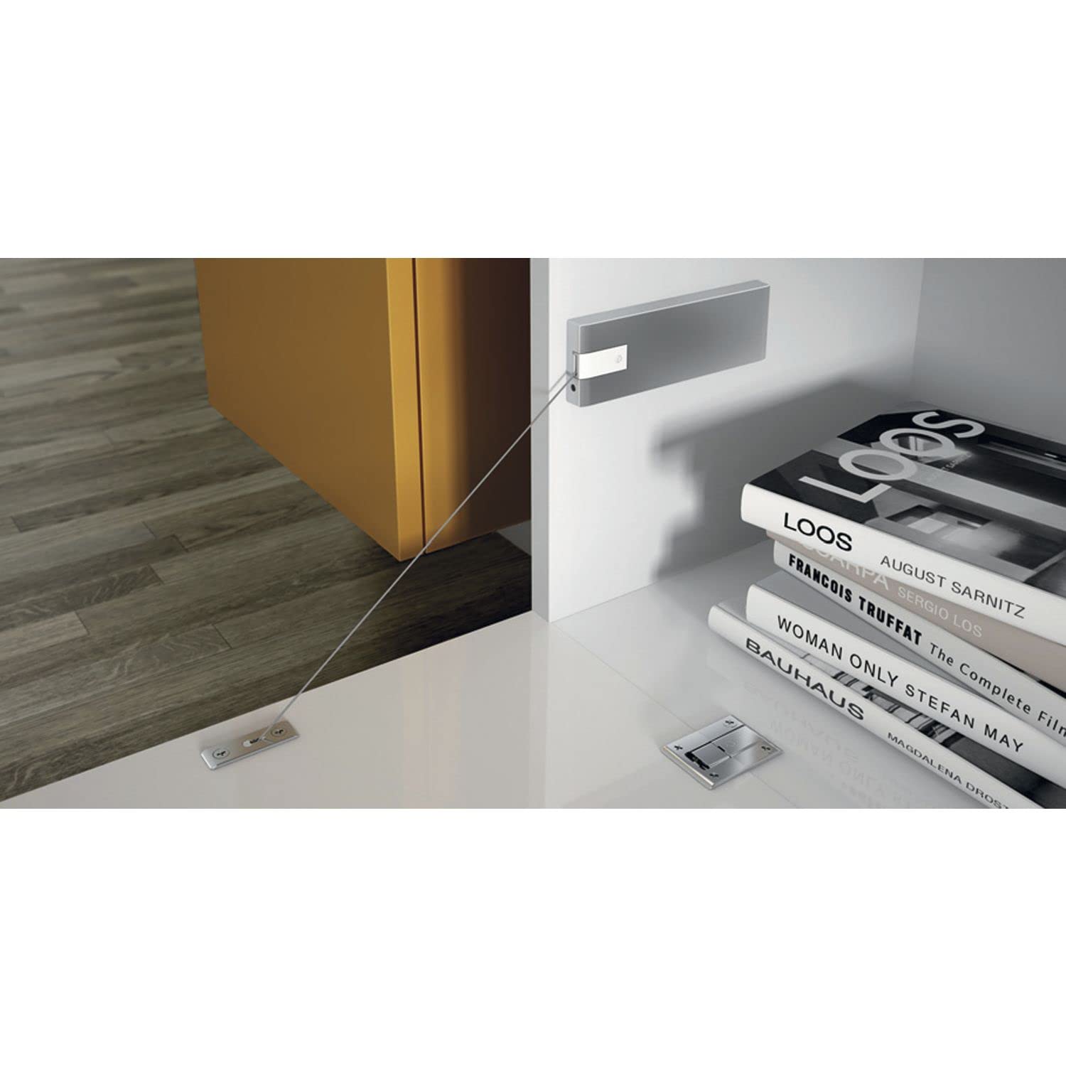 Bremsklappenhalter Link mit Stahlseil AQ300 Gunmetal schwarz