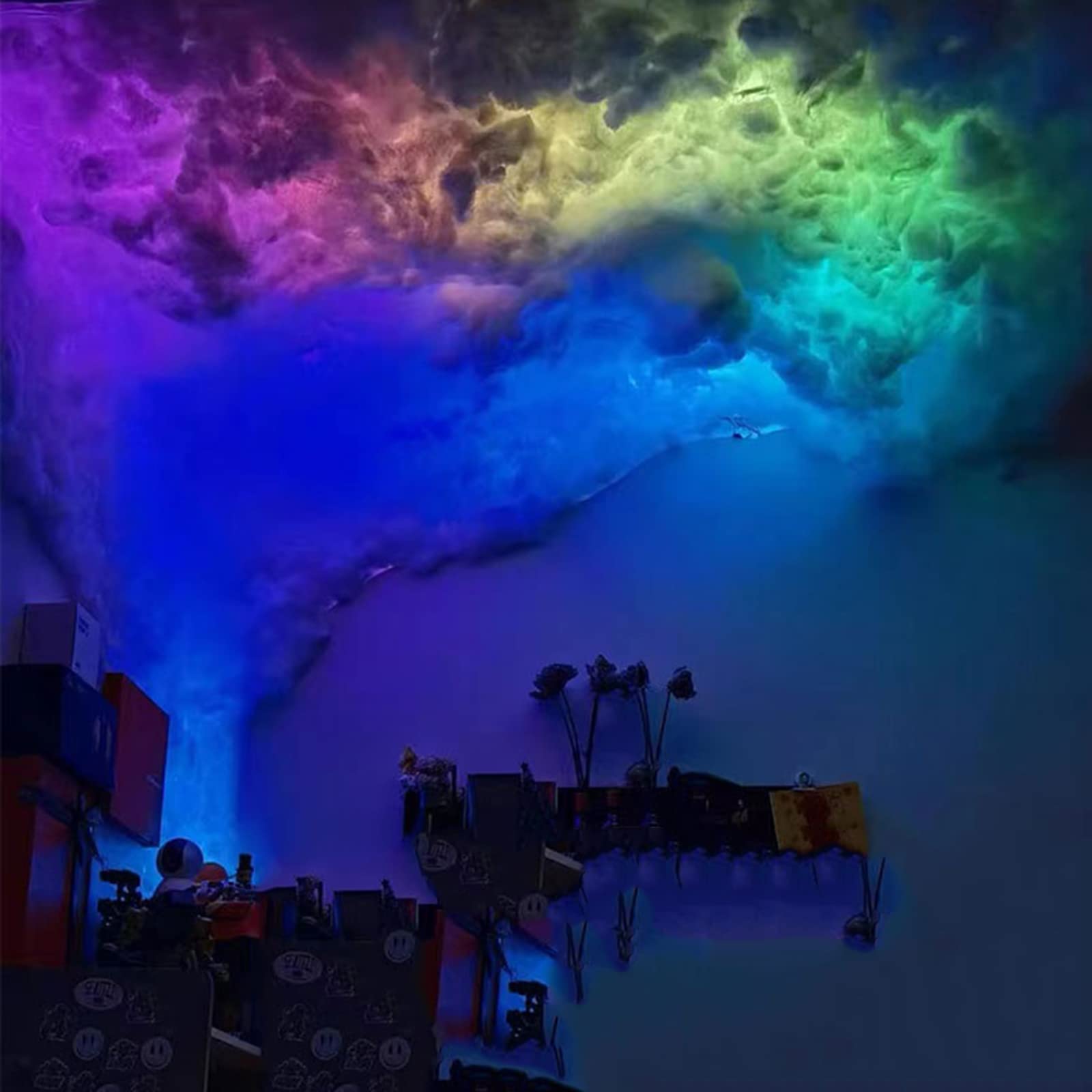 5m LED-Streifen, LED-Lichtleiste, Dekor Donnerwolke, Heim-RGB-Farbwechsel-Partybeleuchtung für Wand, Decke, Küche, Wohnzimmer, Bar, DIY