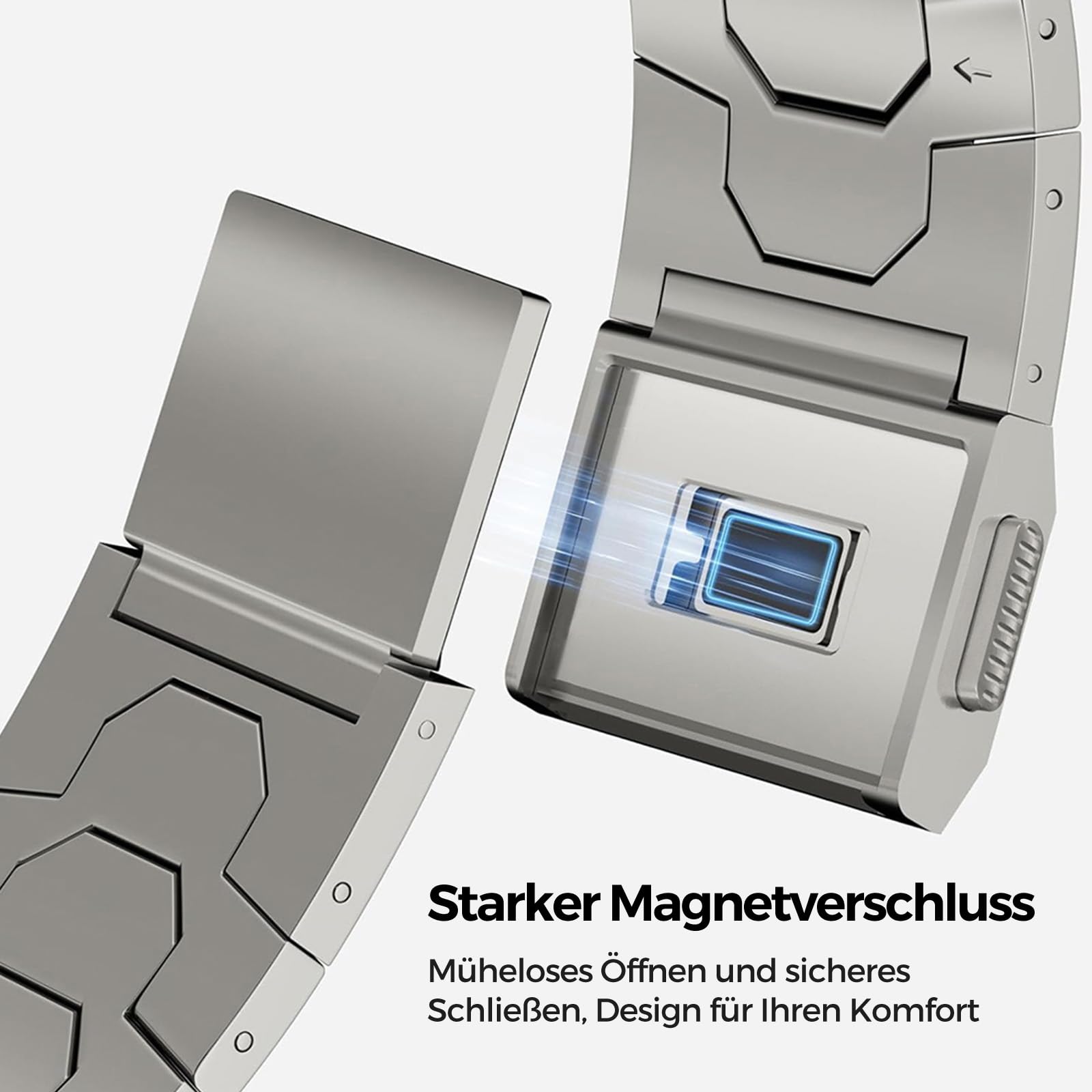 Bracelet magnétique en titane pour Samsung Galaxy Watch 7 Ultra 47 mm, bracelet de montre sans Gap, avec sangle à boucle intégrée