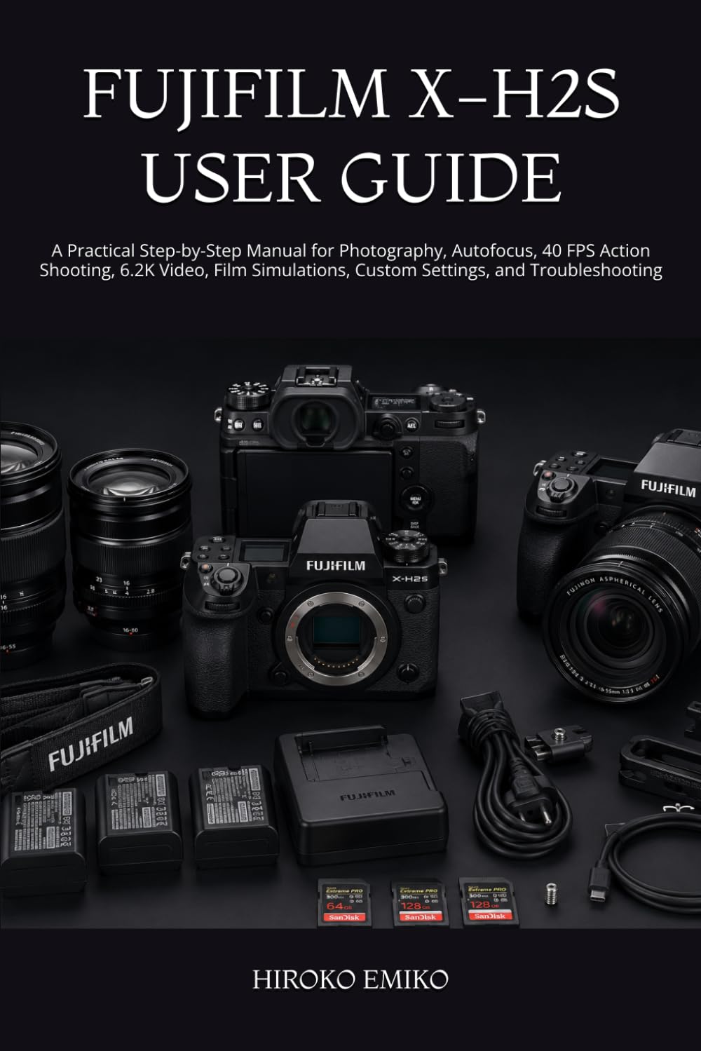 FUJIFILM X-H2S USER GUIDE: A Practical Step-by-Step Manual for Photography, Autofocus, 40 FPS Action Shooting, 6.2K Video, Film Simulations, Custom Settings, and Troubleshooting