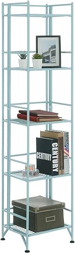 Miniatura 4 de Convenience Concepts Xtra Storage Shelves - 5-Tier Folding Metal Shelving, Modern Shelves for Storage and Display in Living Room, Bathroom, Office,